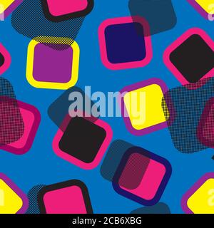 Seamless repeating multicolored squares background Stock Vector