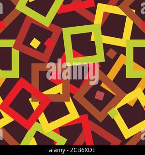 Seamless repeating multicolored squares background Stock Vector