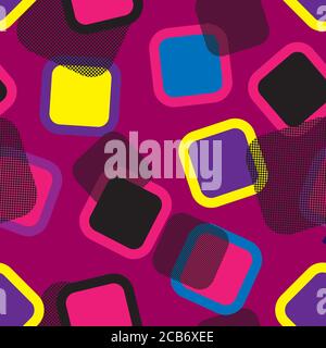 Seamless repeating multicolored squares background Stock Vector
