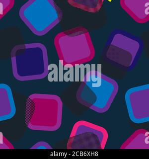 Seamless repeating multicolored squares background Stock Vector