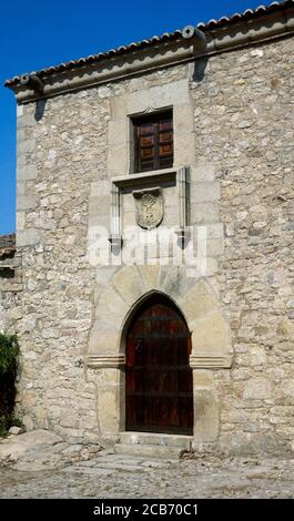 Spain, Extremadura, Caceres province, Trujillo. Pizarro's House Museum. Birth house of Francisco Pizarro (1478-1541), conqueror of Peru. Stock Photo