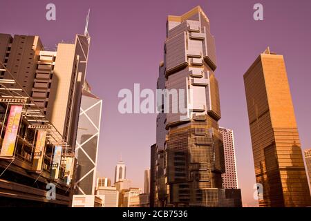 Admiralty, Hong Kong Island, Hong Kong, China, Asia - Cityscape of modern office buildings at Central district in Hong Kong. Stock Photo