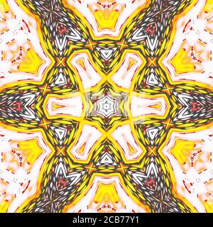 Abstract geometric golden grey background with triangular cells for design. Bright gold digital illustration with polygons on a dark background. Stock Photo