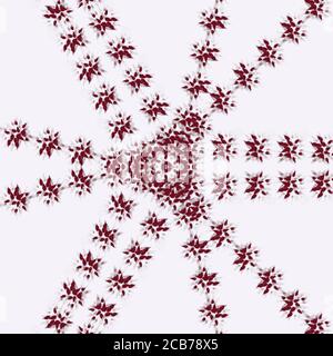 Abstract geometric background with maroon triangular cells for design. Bright gold digital illustration with polygons on a dark background. Stock Photo