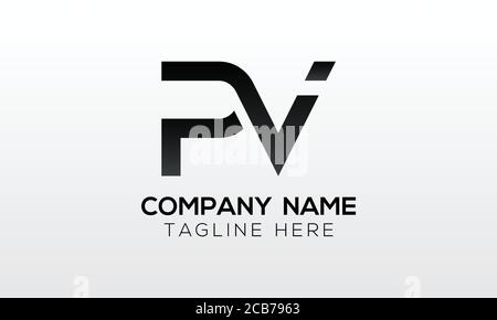 Initial PV Letter Logo With Creative Modern Business Typography Vector Template. Creative Letter PV Logo Vector. Stock Vector