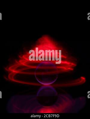 light painting through Lens ball Photography Stock Photo