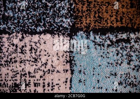 Abstract colorful grunge background with copy space - Close up carpet textile Stock Photo