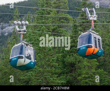 Banff gondola Alberta Canada Stock Photo