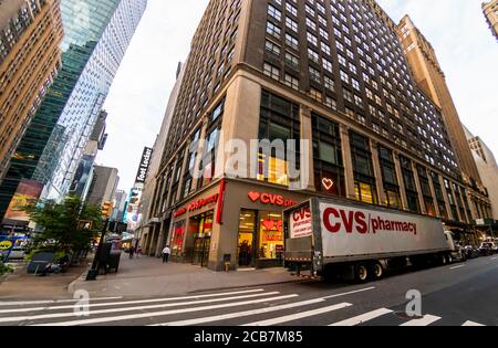 A store in the CVS Health drugstore chain in Midtown Manhattan in New York on Thursday, August 6, 2020. (© Richard B. Levine) Stock Photo