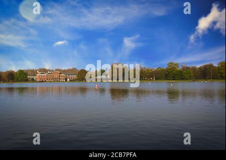 London, United Kingdom - April 17, 2019 : Kensington gardens on a spring morning located at Hyde Park in Central London, UK Stock Photo