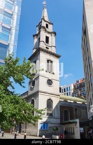 The 17th century Baroque church of St Vedast-alias-Foster, in Foster Lane, City of London UK Stock Photo