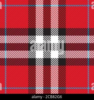 Classic tartan texture seamless pattern. Traditional Scottish checkered plaid ornament. Coloured geometric intersecting striped vector illustration. Stock Vector