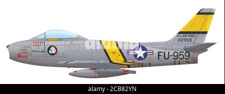 North American F-86F Sabre (51-12959, FU-959, Barb a Vent de la