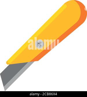 construction scalpel tool flat style icon vector illustration design Stock Vector