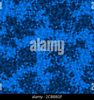 Sapphire blue halftones pixel clouds seamless pattern vector background texture Stock Vector