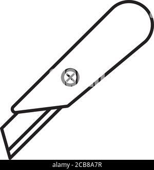 construction scalpel tool line style icon vector illustration design Stock Vector