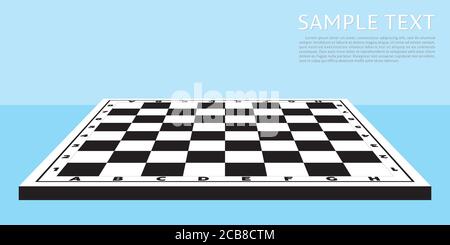 Chess board, playing chess, chess player, game, play, Strategy, concept, black, white, square, vector, illustration Stock Vector