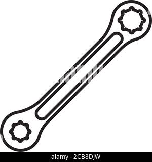 ratchet tool line style icon vector illustration design Stock Vector