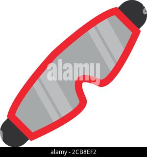 goggles mask tool flat style icon vector illustration design Stock Vector