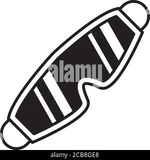 goggles mask tool line style icon vector illustration design Stock Vector
