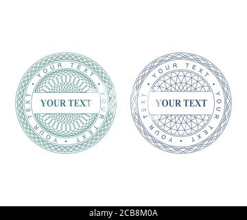 Set of round stamps Stock Vector