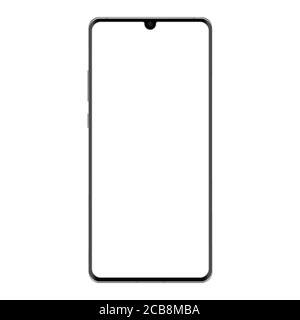 New version of frameless modern smatphone. Cell phone smart phone realistic mockup vector illustration Stock Vector