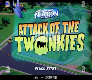 Jimmy Neutron Boy Genius Attack of the Twonkies - Nintendo Gamecube Videogame - Editorial use only Stock Photo