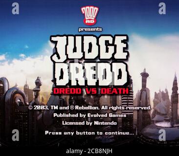 Judge Dredd - Dredd vs Death - Nintendo Gamecube Videogame - Editorial use only Stock Photo
