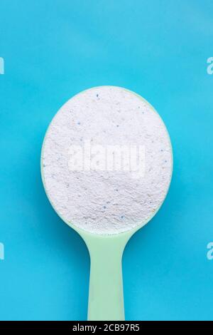 detergent powder in a measuring spoon isolated on white background, closeup  Stock Photo - Alamy