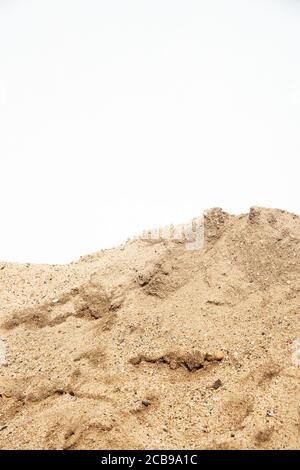 Close up sand texture with white isolate background Stock Photo