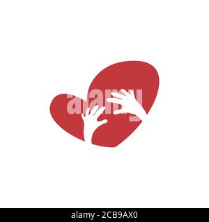 love friend vector icon logo design template illustration Stock Vector