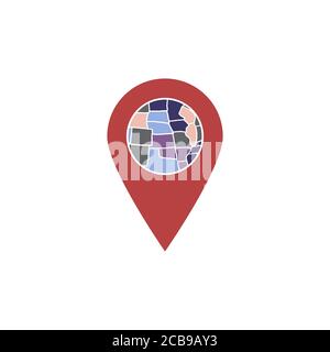 map icon vector design template illustration Stock Vector