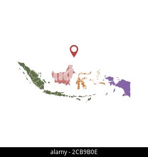 Indonesia map vector design template illustration Stock Vector