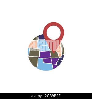 map icon vector design template illustration Stock Vector