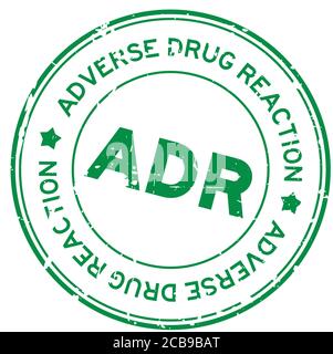 ADR ( Adverse Drug Reaction) grunge rubber stamp on white background ...