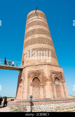 Tokmok, Kyrgyzstan - Ruins of Burana Tower in Tokmok, Kyrgyzstan. It is part of the World Heritage Site - Silk Roads. Stock Photo