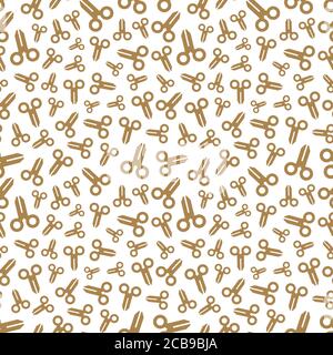 Scissors. Seamless pattern. Abstract background. Vector illustration. Stock Vector