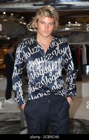 Jordan Barrett (Model & Actor) attends the opening of the first Louis  Vuitton men's pop up store in Westfield Sydney Stock Photo - Alamy