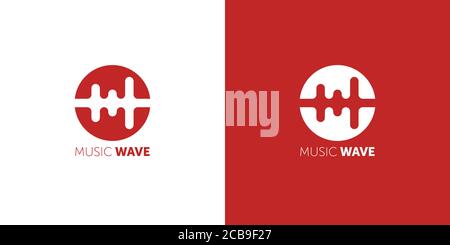 Design wave logo element. Abstract voice vector icon template set. You can use in the media, mobile, broadcast , music, earthquake, chemistry, and Stock Vector