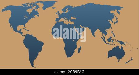 world map in different gradient,golden color, abstract pattern Stock Photo