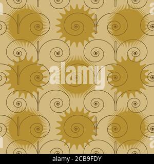 Seamless circle vector illustration background. Repeating geometric tiles. Concentric circles Stock Vector
