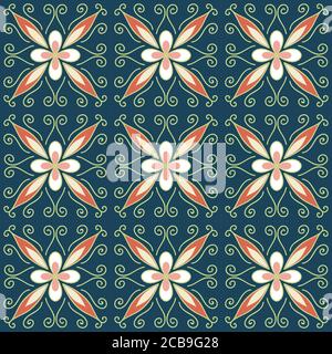 Waves seamless border pattern. May be used like an Invitation card design. Vector illustration with sea waves. Stock Vector