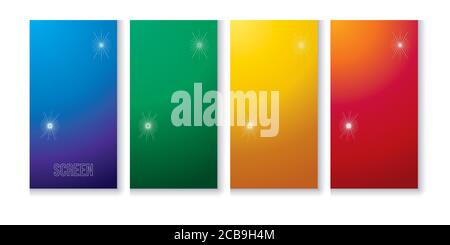 Halftone colorful design. Modern screen vector design for mobile app. Minimal covers design. Color gradients. Stock Vector