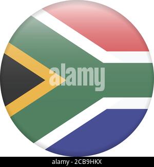 Accurate flag of South Africa in terms of colours, size, proportion, and placement of elements Stock Vector