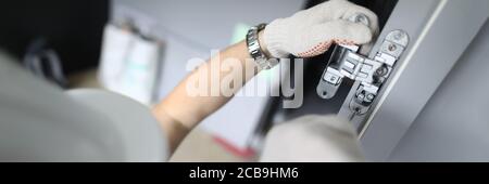 Man using special tools Stock Photo