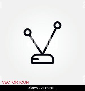 Antenna icon. Radar satellite dish - Vector icon Stock Vector