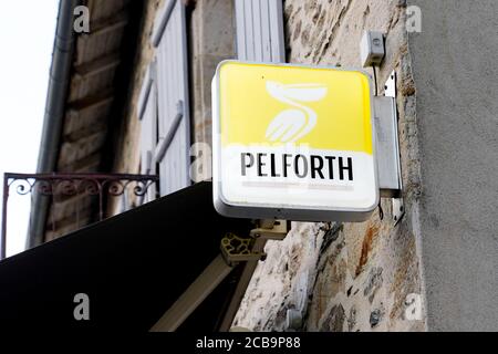 Bordeaux , Aquitaine / France - 08 04 2020 : pelforth shop old logo text and sign on wall pub beer restaurant Stock Photo