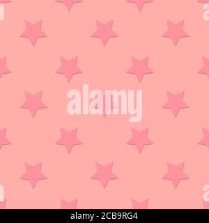pattern scale Star pink on pink for wallpaper and background, Vector illustration texture for paper, wrapping and fabric Stock Vector