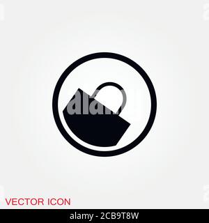 Bag icon. Shopping bag, Vector illustration isolated Stock Vector