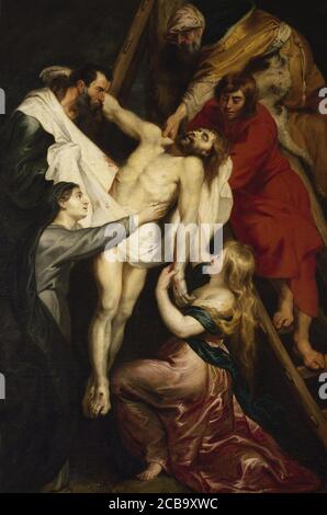 Descent From the Cross by Peter Paul Rubens 1618. Hermitage Museum in St. Petersburg, Russia Stock Photo